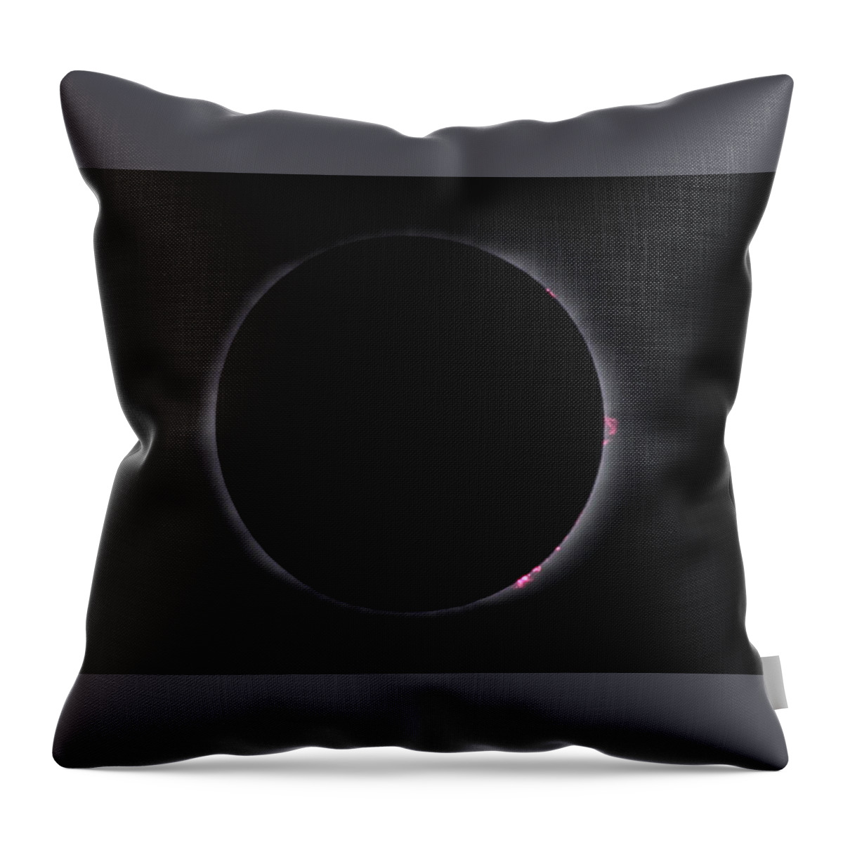 Total Solar Eclipse Throw Pillow featuring the photograph Totality by Daniel Reed