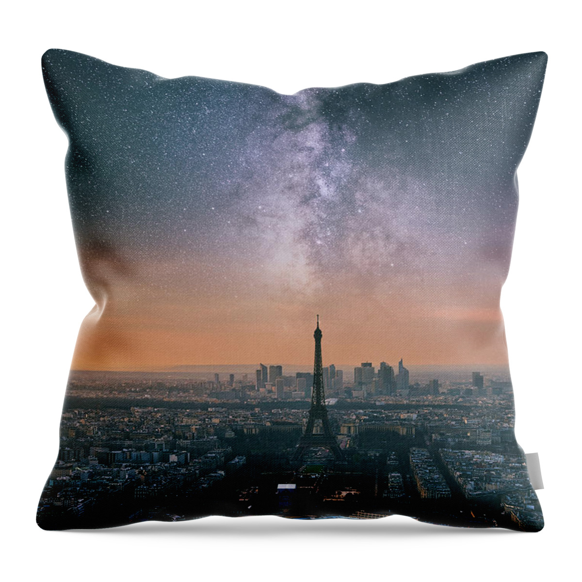 Paris Throw Pillow featuring the photograph Earth Hour in Paris by Darren White