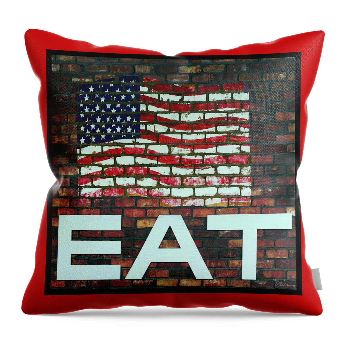 Eat Throw Pillow featuring the photograph Eat by Peggy Dietz