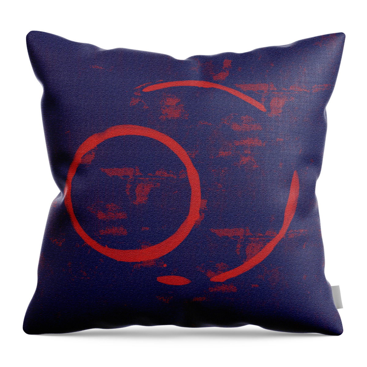 Red Throw Pillow featuring the painting Eclipse by Julie Niemela