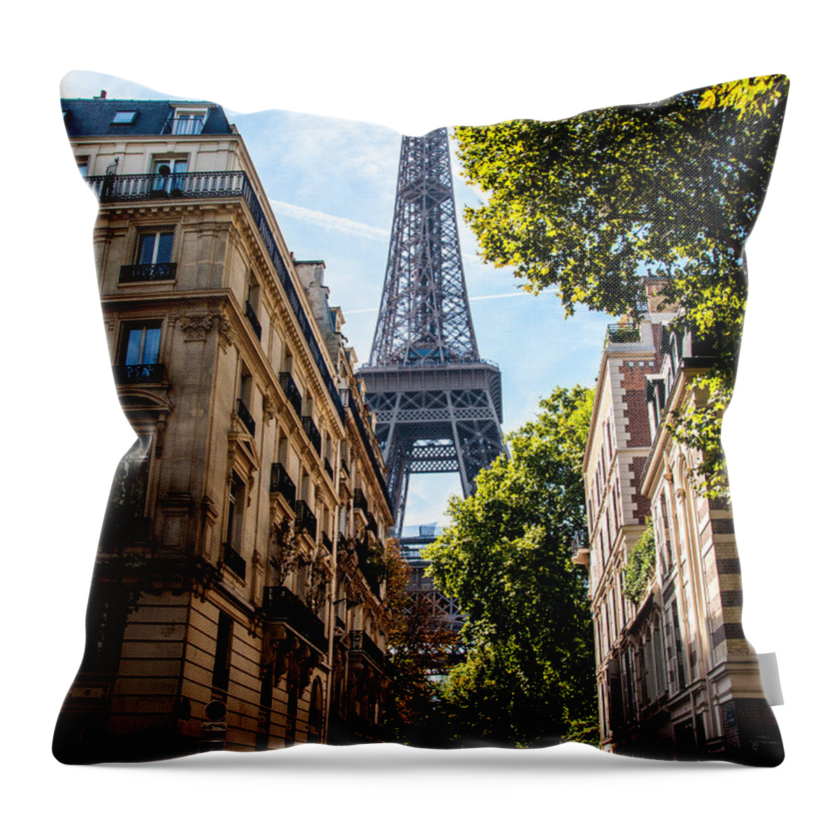 Eiffel Tower Throw Pillow featuring the photograph Eiffel Tower by Lev Kaytsner
