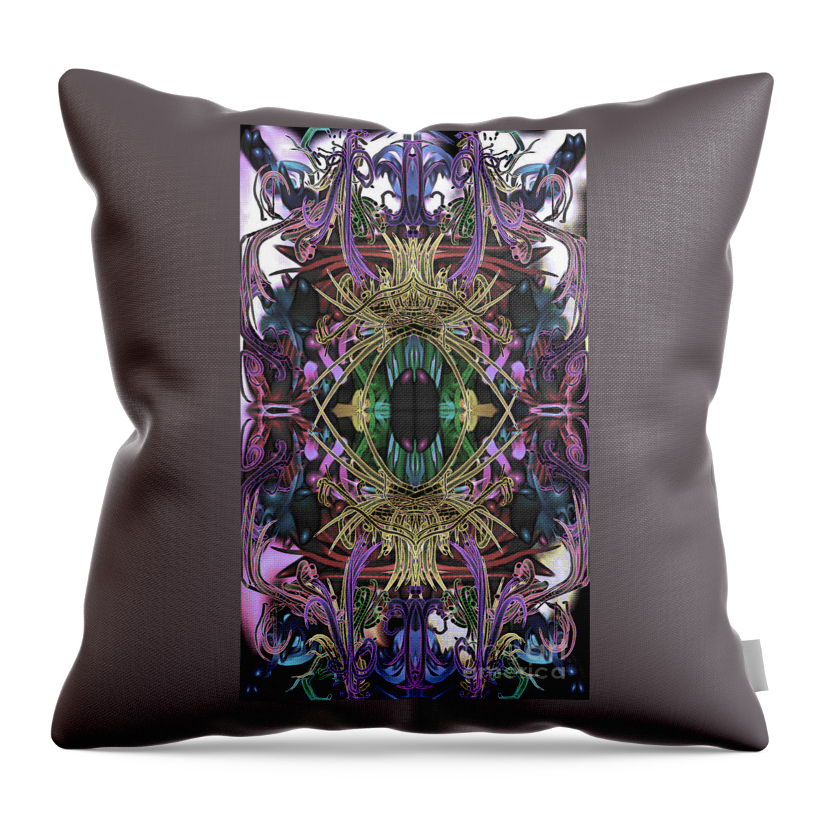 Digital Art Throw Pillow featuring the digital art Electric Eye 2 by Reed Novotny