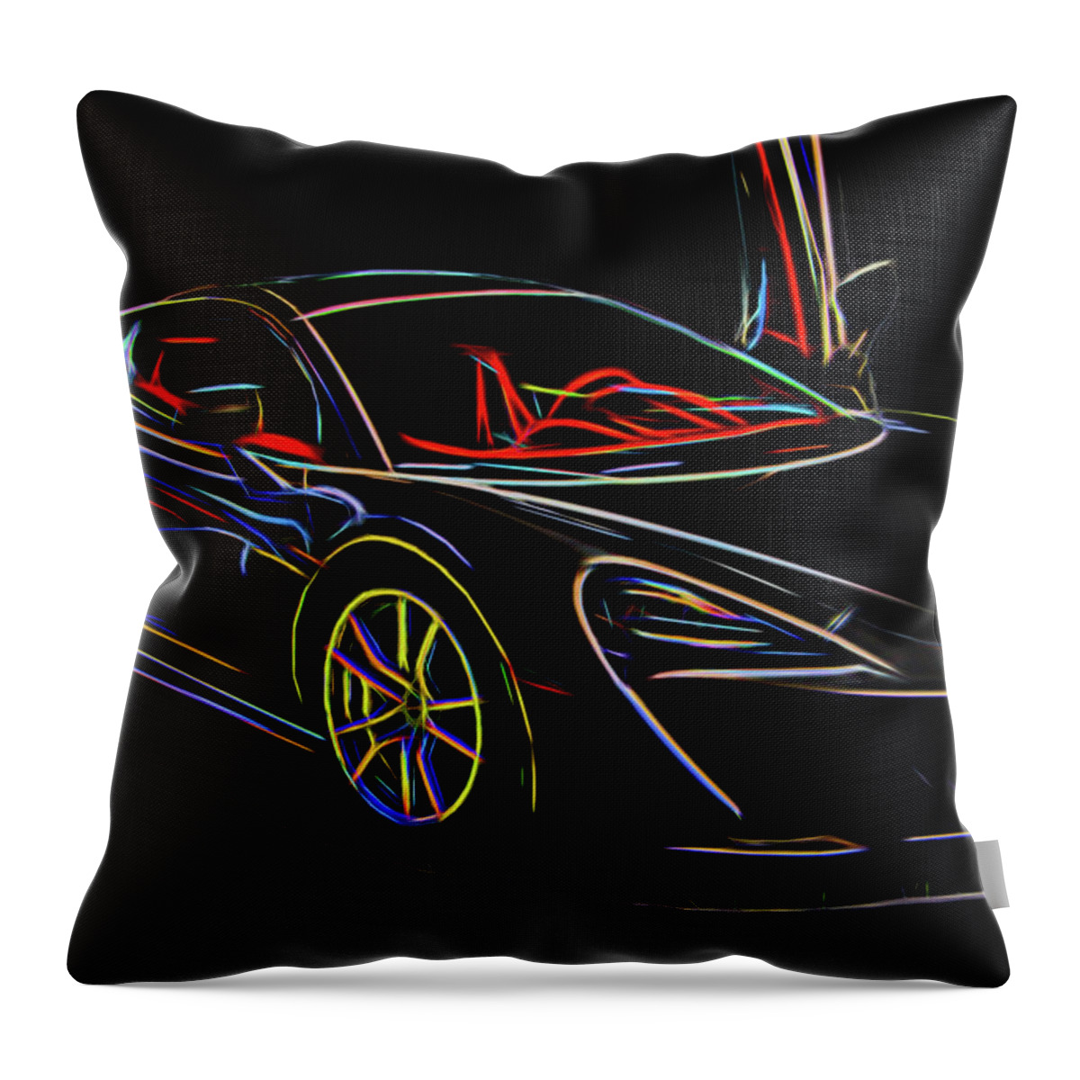 Car Throw Pillow featuring the photograph Electric Supercar by Artful Imagery