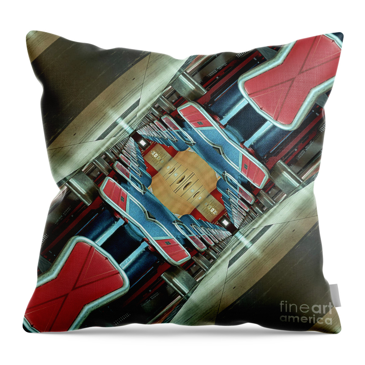 Train Throw Pillow featuring the photograph Upside Down Train by Phil Perkins