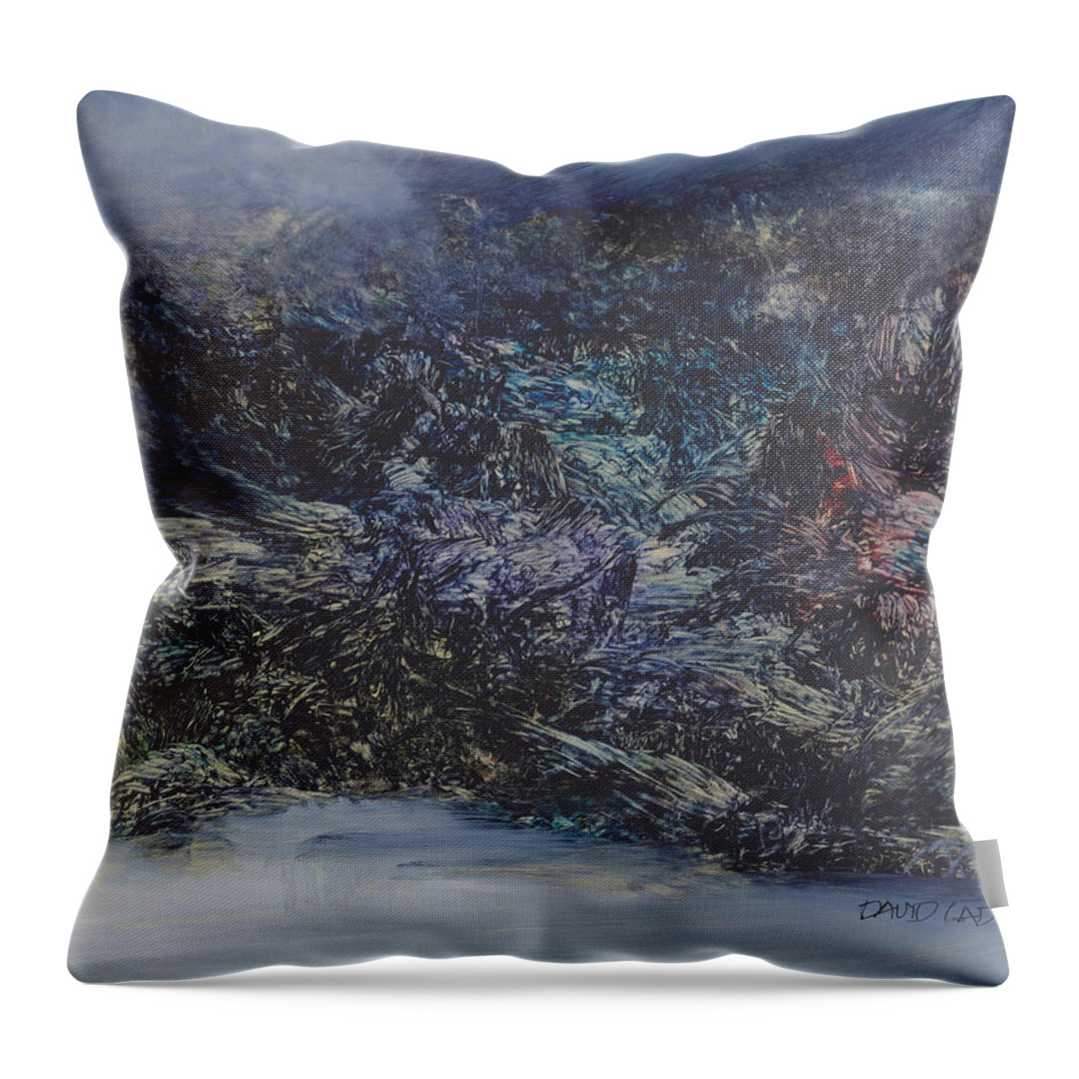 Elemental Throw Pillow featuring the painting Elemental 59 by David Ladmore