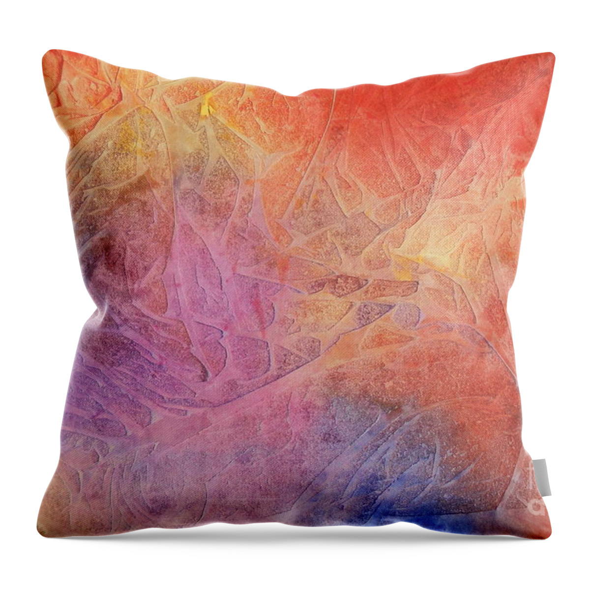 Color Throw Pillow featuring the painting Eleyna's Forest by Jackie Mueller-Jones