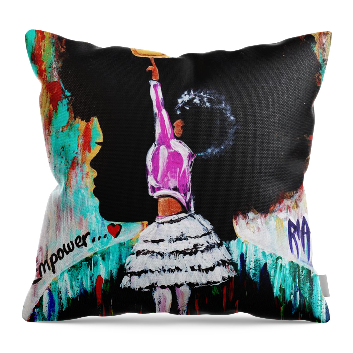 Artbyria Throw Pillow featuring the photograph Empower by Artist RiA