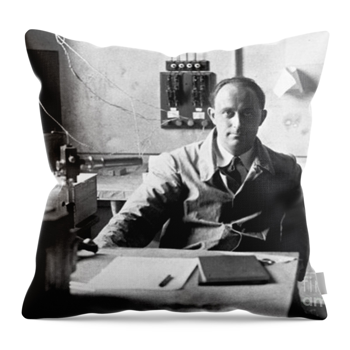 Science Throw Pillow featuring the photograph Enrico Fermi, Italian-american Physicist by Science Source