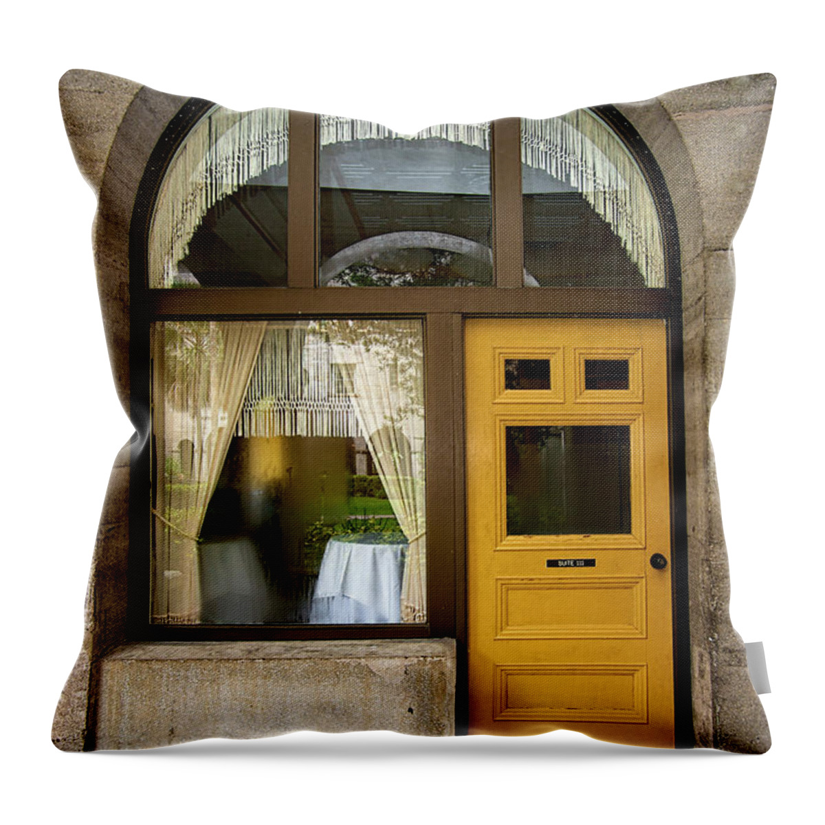 Shapes Throw Pillow featuring the photograph Entry Geometrics by Christopher Holmes