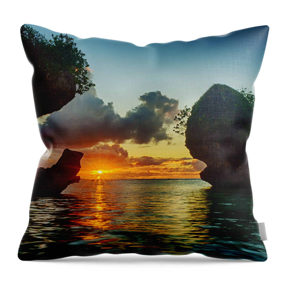 Pristine Throw Pillow featuring the photograph Equatorial Evening by Amanda Jones