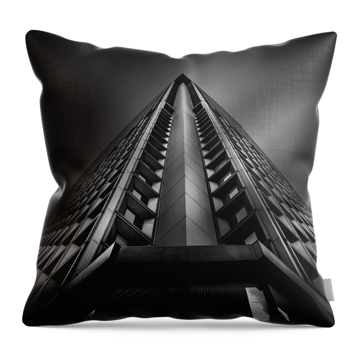 Manhattan's Financial District Throw Pillow featuring the photograph Equilibrium by Az Jackson