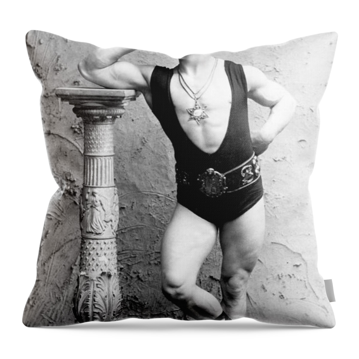 Erotica Throw Pillow featuring the photograph Eugen Sandow, Father Of Modern by Science Source