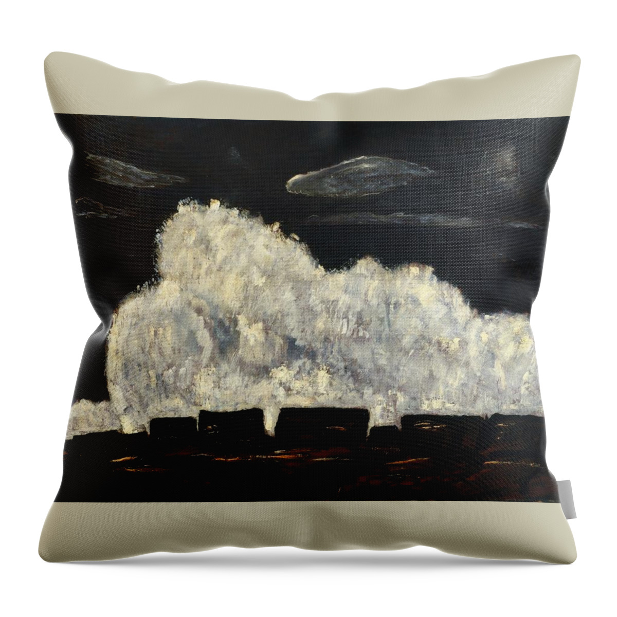 Marsden Hartley (american Throw Pillow featuring the painting Evening Storm by MotionAge Designs
