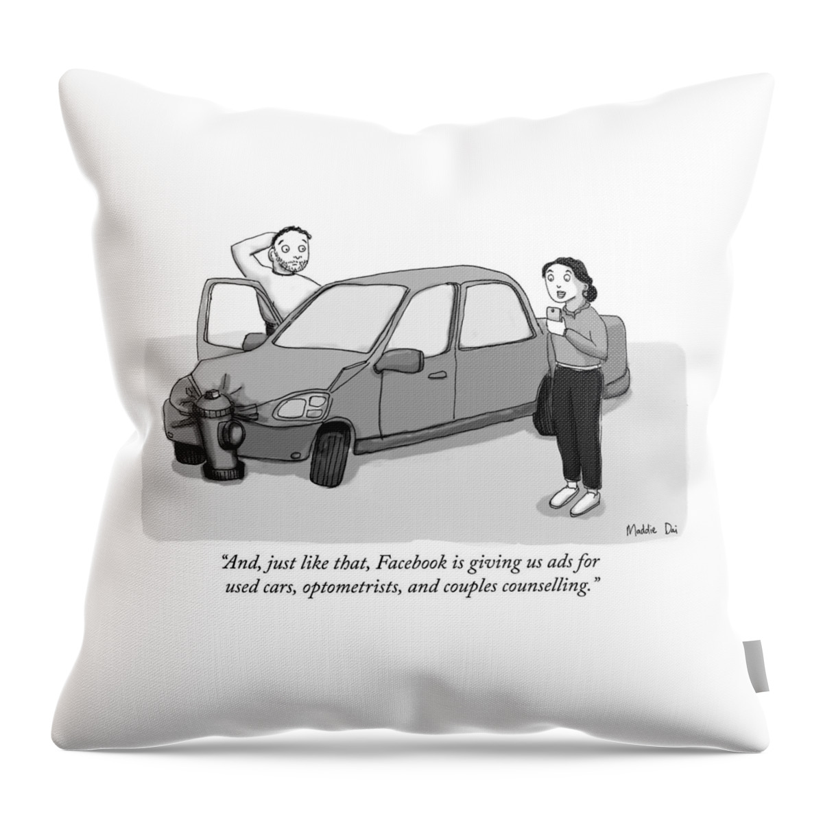 Facebook Is Giving Us Ads For Used Cars Throw Pillow