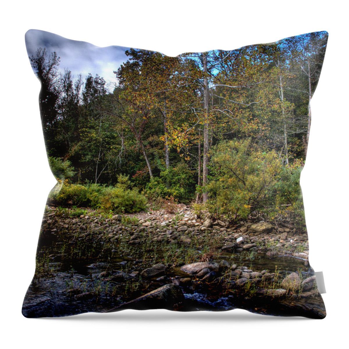 Buffalo National River Throw Pillow featuring the photograph Fall on the Hailstone by Michael Dougherty
