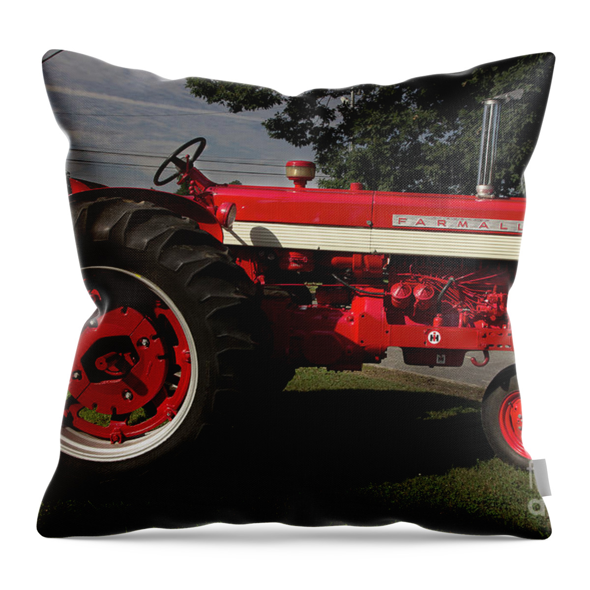 Tractor Throw Pillow featuring the photograph Farmall Turbo 560 by Mike Eingle