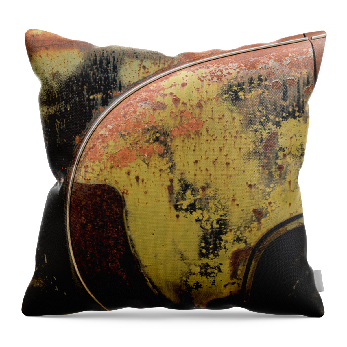 Rust Throw Pillow featuring the photograph Fender Bender by Holly Ross