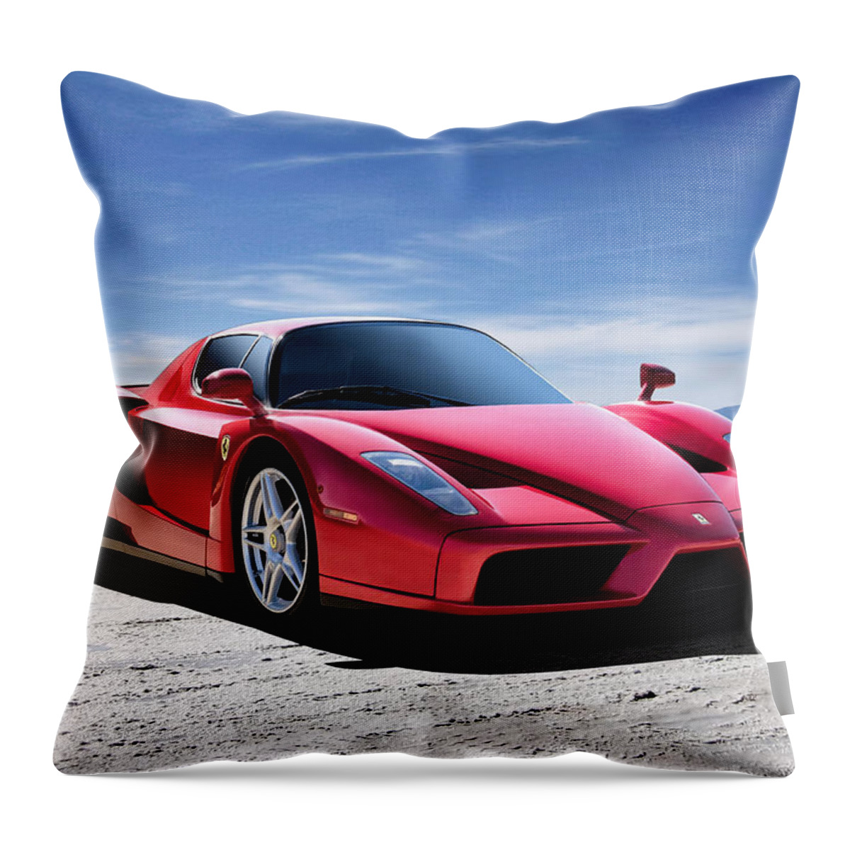 Ferrari Throw Pillow featuring the digital art Ferrari Enzo by Douglas Pittman