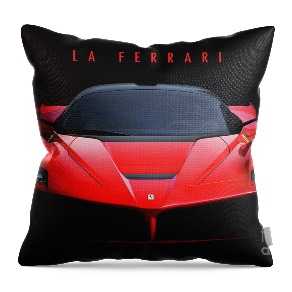 Ferrari Throw Pillow featuring the digital art Ferrari LaFerrari by Airpower Art