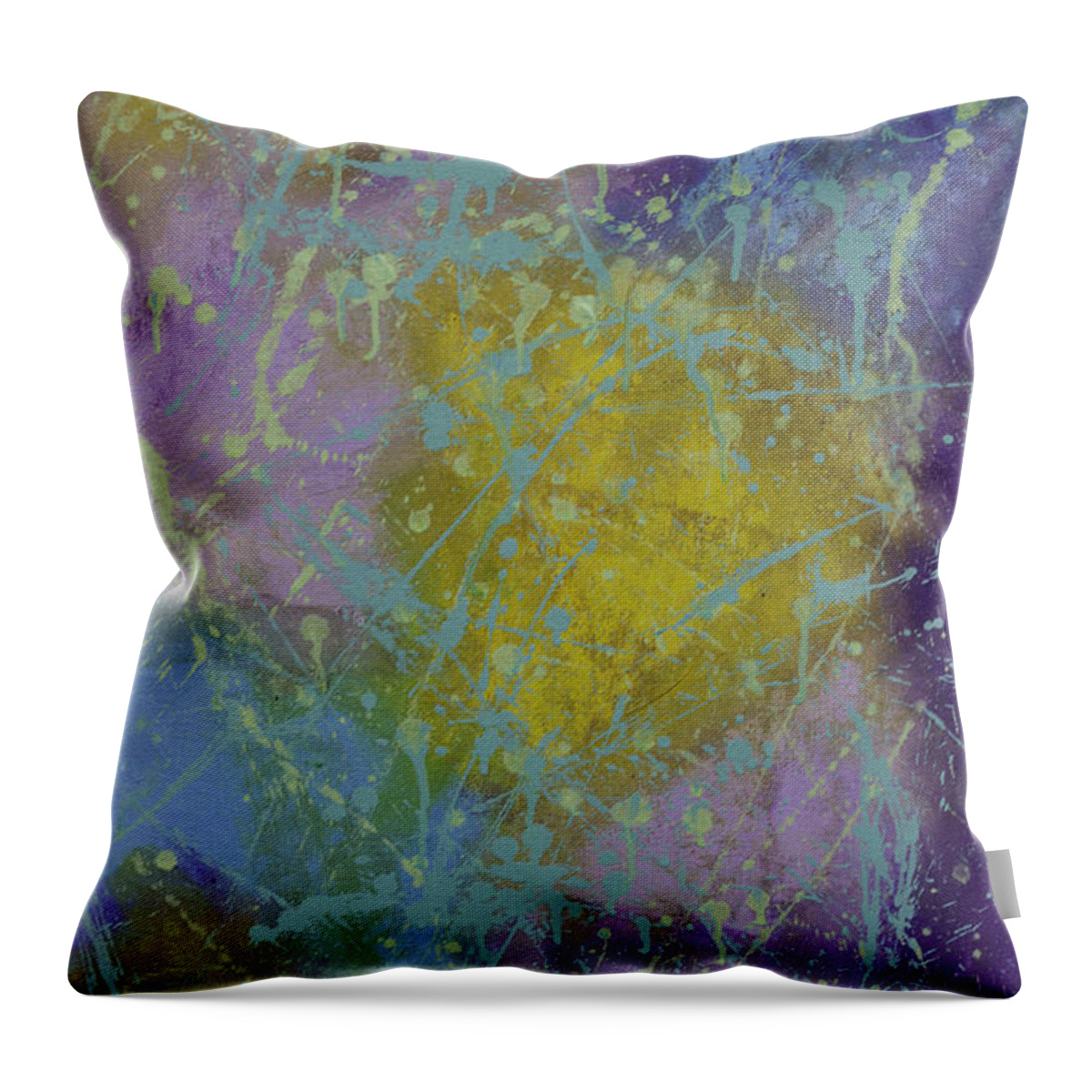 Abstract Throw Pillow featuring the painting Firework Lightning by Julius Hannah
