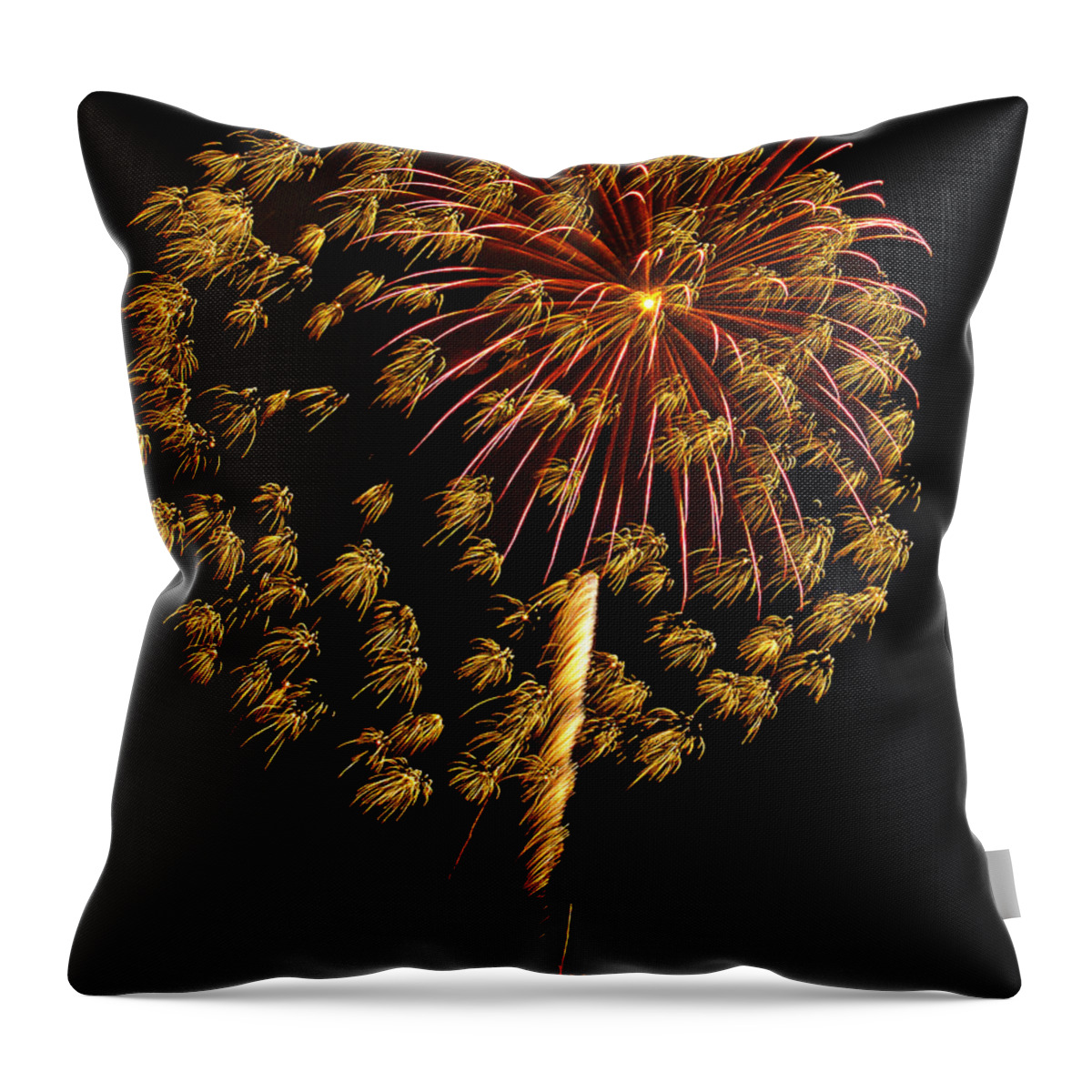 Firework Throw Pillow featuring the photograph Fireworks 10 by Bill Barber