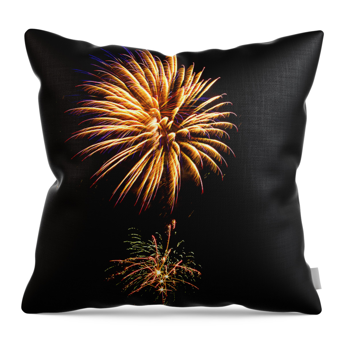 Firework Throw Pillow featuring the photograph Fireworks 4 by Bill Barber
