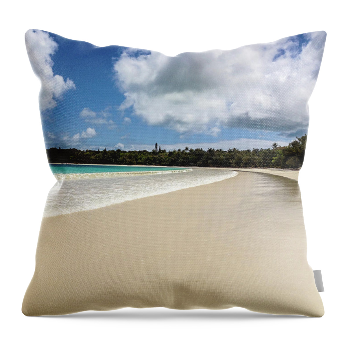 Water Throw Pillow featuring the photograph First footprints by Dorothy Darden