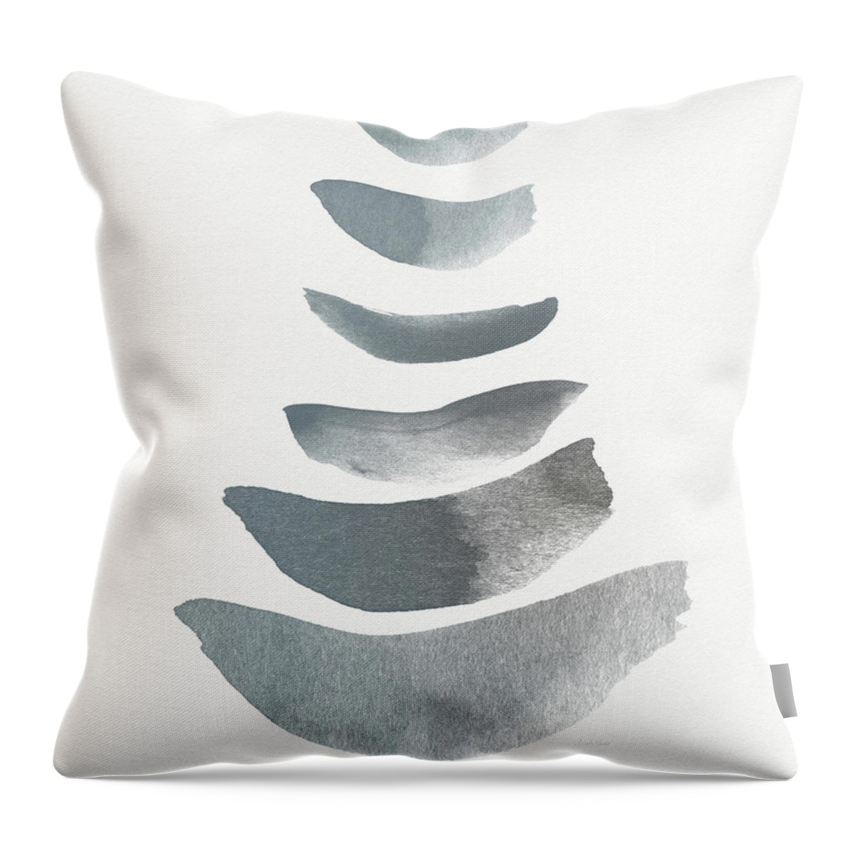 Spa Throw Pillow featuring the mixed media Floating 1- Zen Art by Linda Woods by Linda Woods