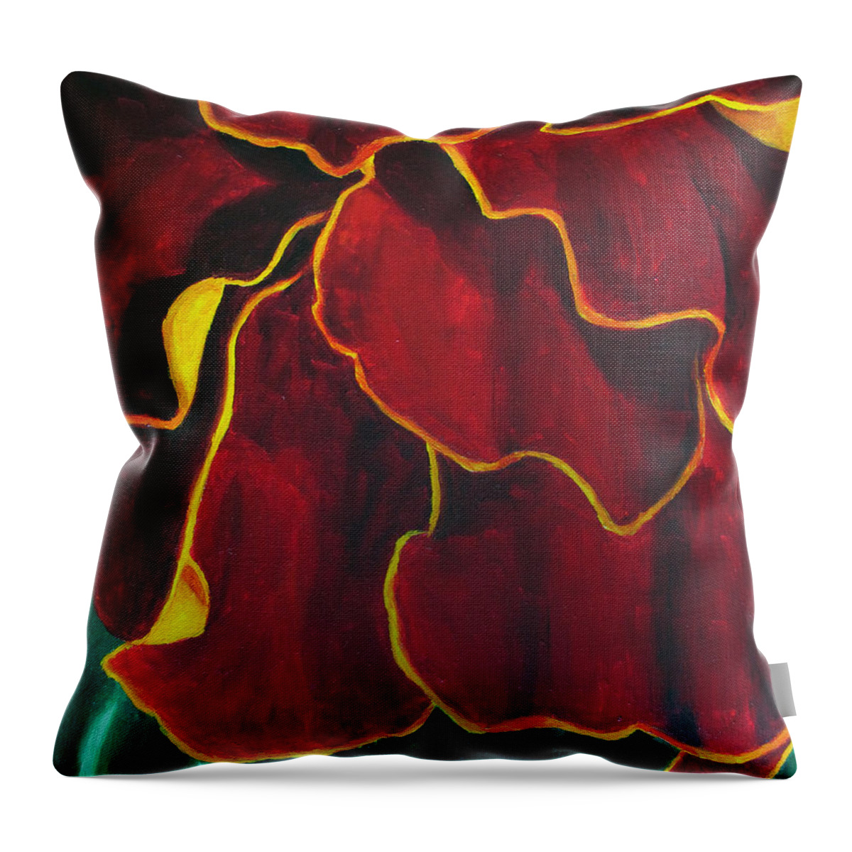 Flora Throw Pillow featuring the painting Flora Series-Number 4 by Jim Harper