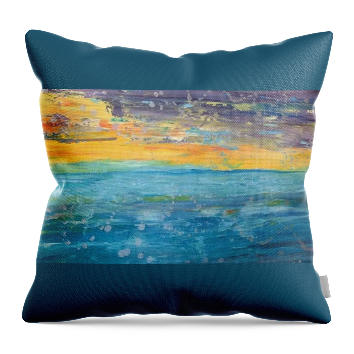 Throw Pillow featuring the painting Florida Sunset by MiMi Stirn