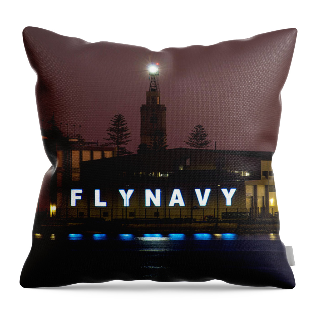 Fly Navy Throw Pillow featuring the photograph Fly Navy by Amanda Rimmer