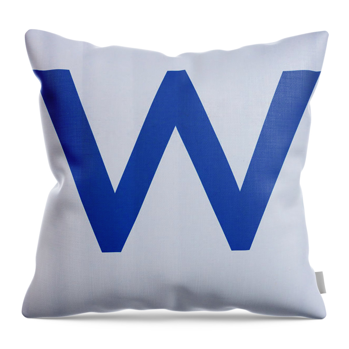 Cubs Win Throw Pillow featuring the photograph Fly the W by Patty Colabuono