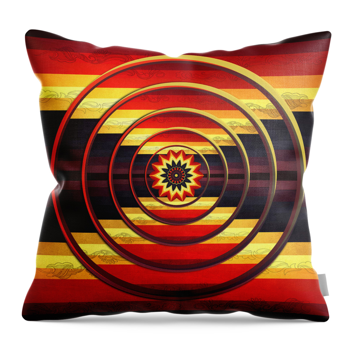 Abstract Throw Pillow featuring the digital art Focus by Deborah Smith