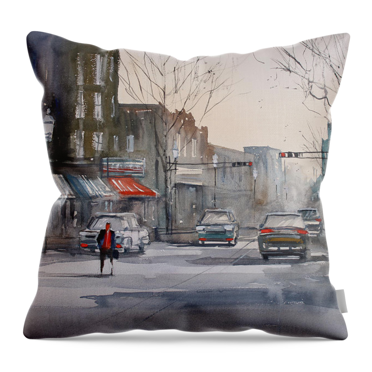 Ryan Radke Throw Pillow featuring the painting Fond du Lac Revisited by Ryan Radke