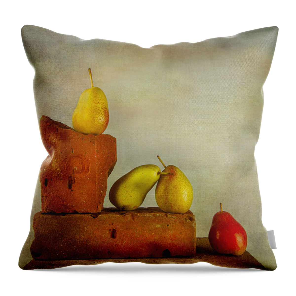 Dutch Masters Throw Pillow featuring the photograph Forelle Pears by Theresa Tahara