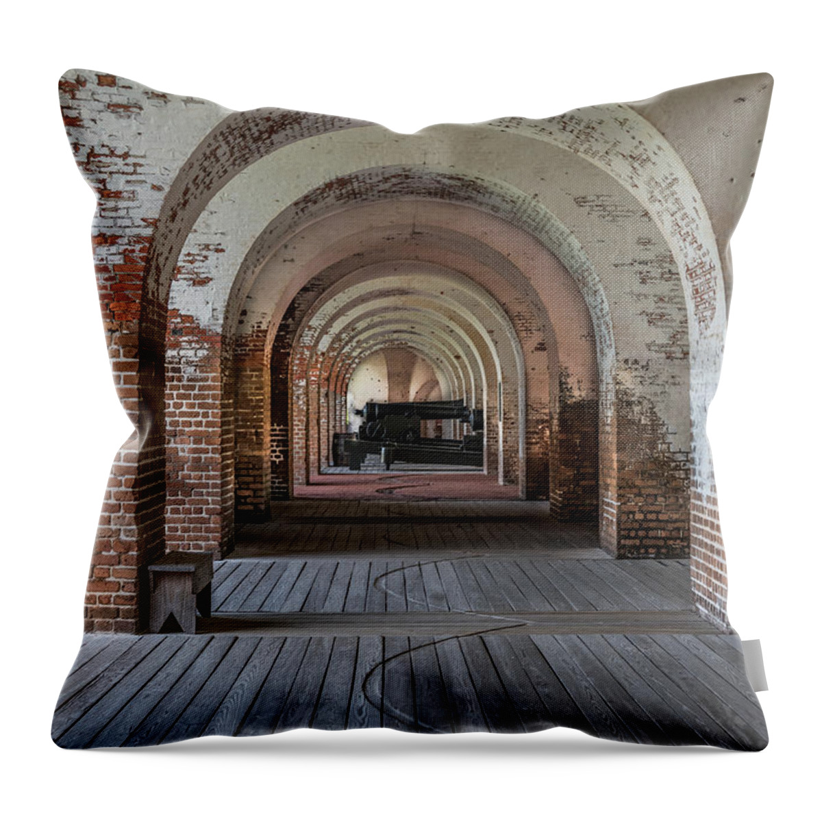 Fort Throw Pillow featuring the photograph Fort Pulaski by Jaime Mercado