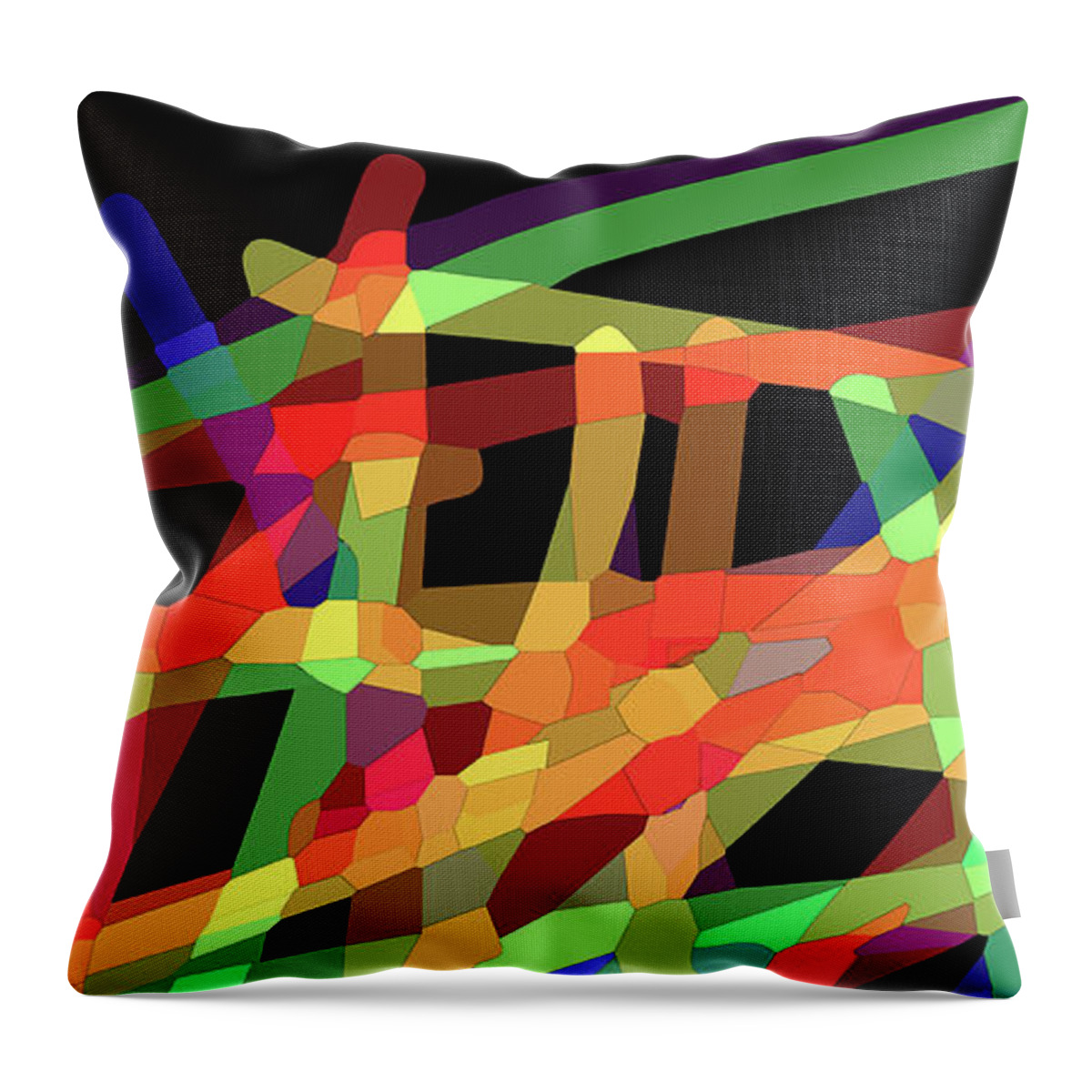 Color. Painting. Colorfied Throw Pillow featuring the digital art Framework by Joe Roache