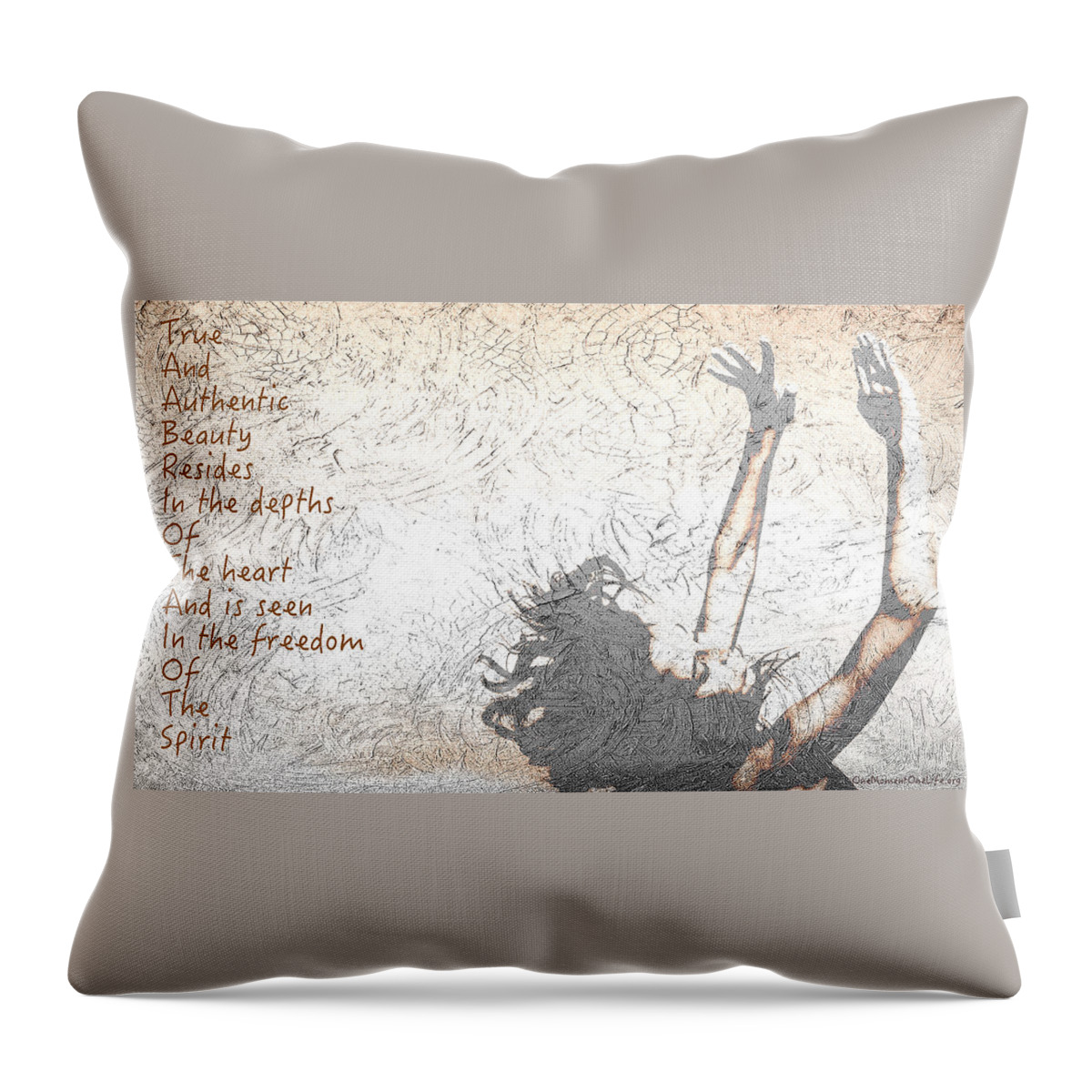 Acrylic Throw Pillow featuring the painting Free Spirit by Theresa Marie Johnson