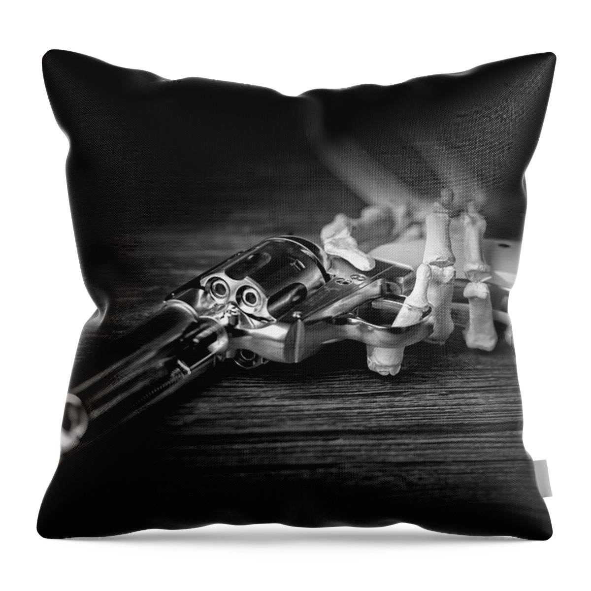 Colt Throw Pillow featuring the photograph From My Cold, Dead Hands by Tom Mc Nemar