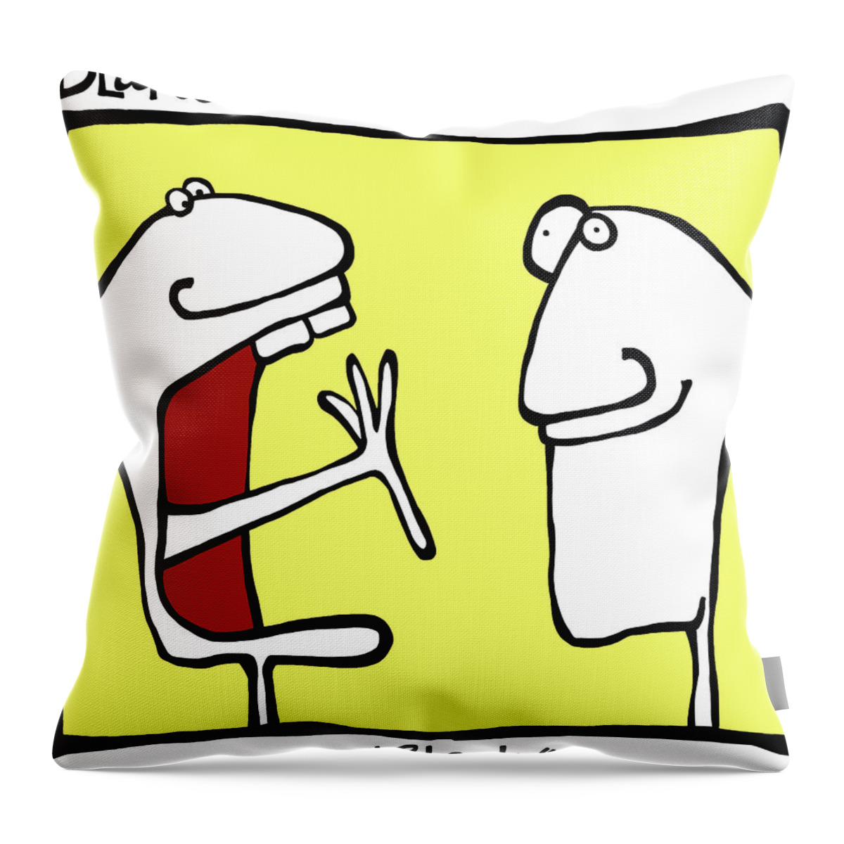 Face Up Throw Pillow featuring the drawing The Block by Dar Freeland