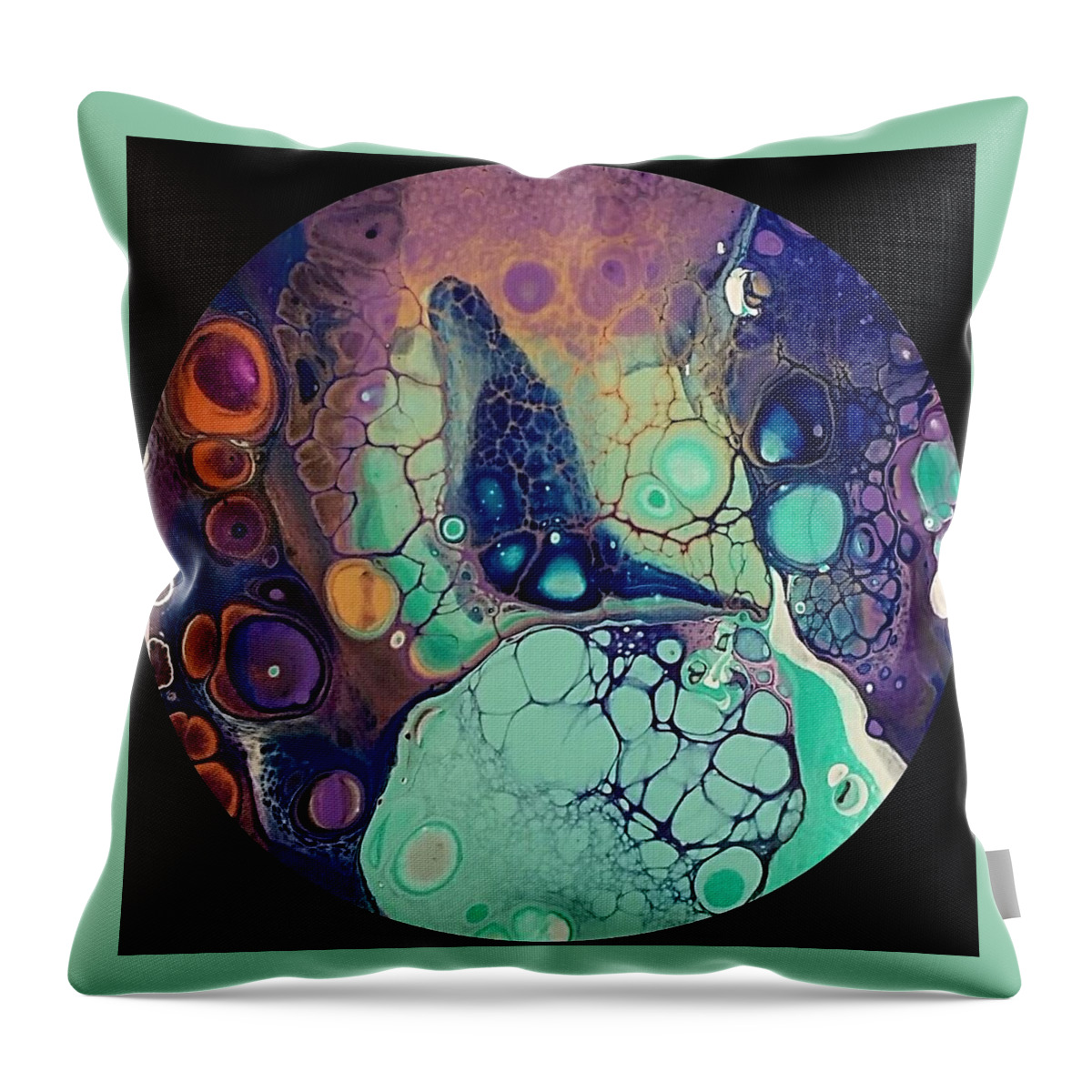 Galaxy Throw Pillow featuring the painting Galaxy Butterfly by Alexis King-Glandon