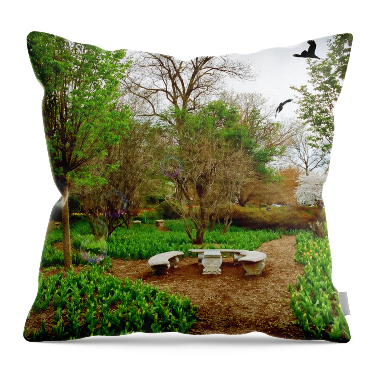 Garden Throw Pillow featuring the photograph Garden of Eden by Chris Montcalmo