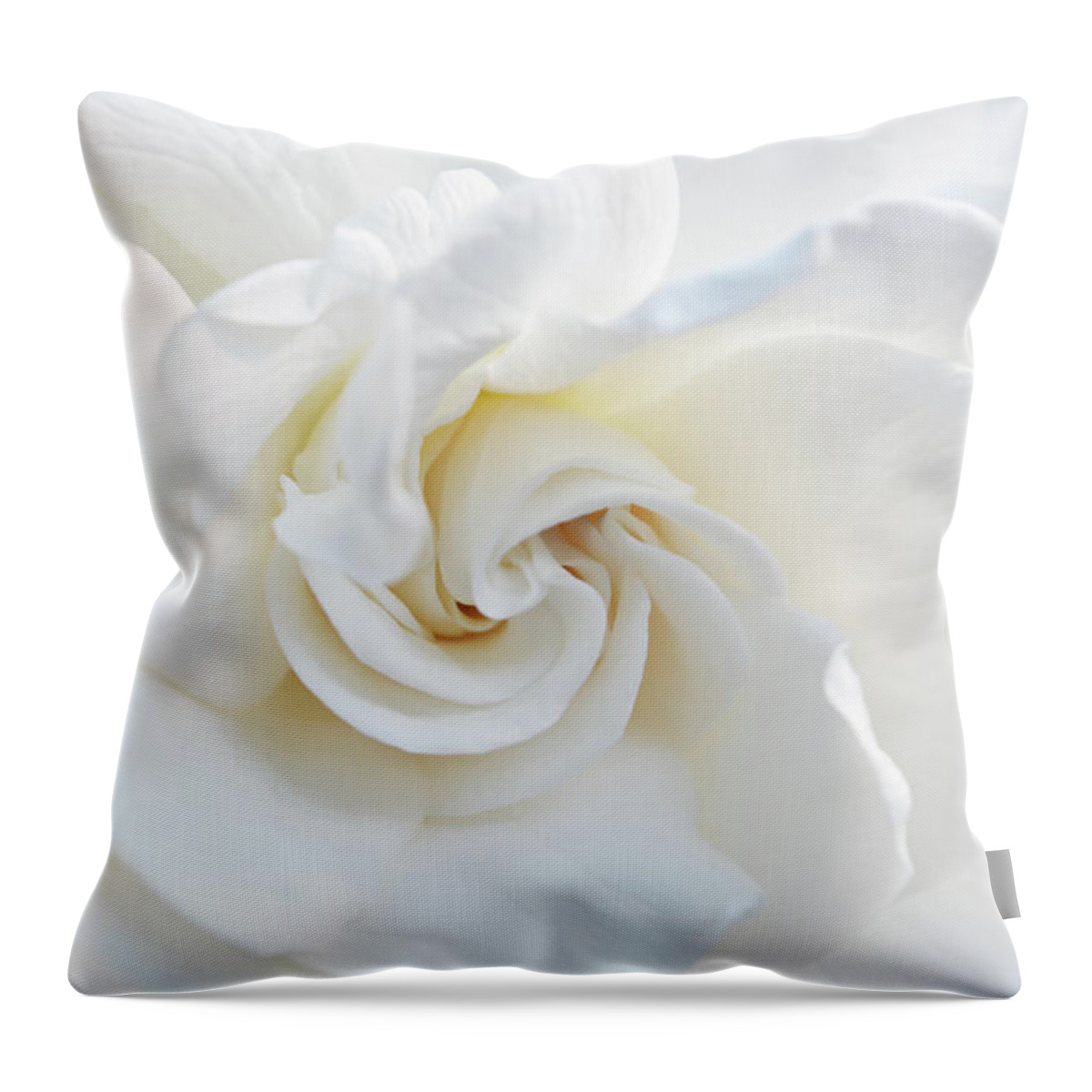 Gardenia Throw Pillow featuring the photograph Gardenia Macro by Aimee L Maher ALM GALLERY