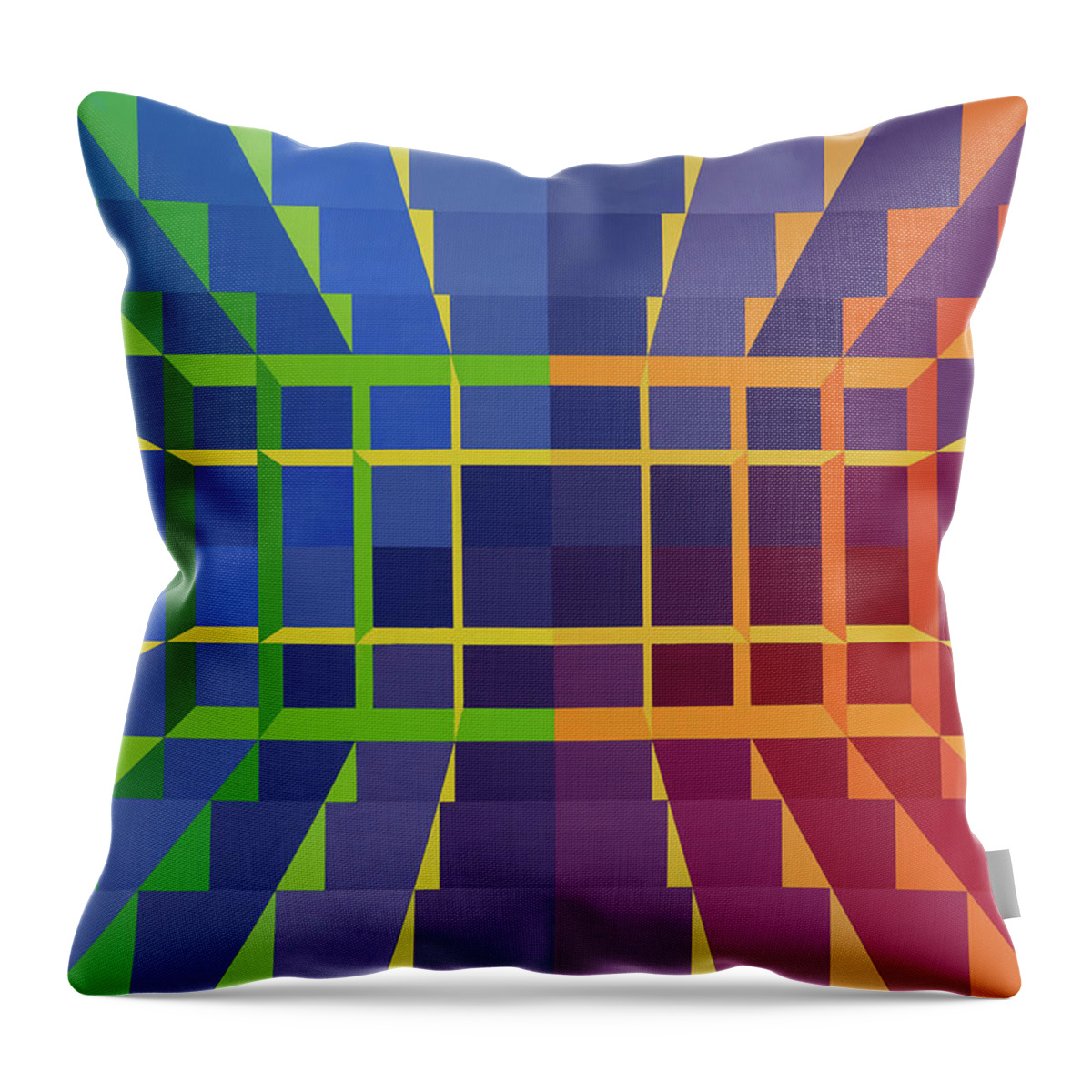 Abstract Throw Pillow featuring the painting Gateway by Janet Hansen