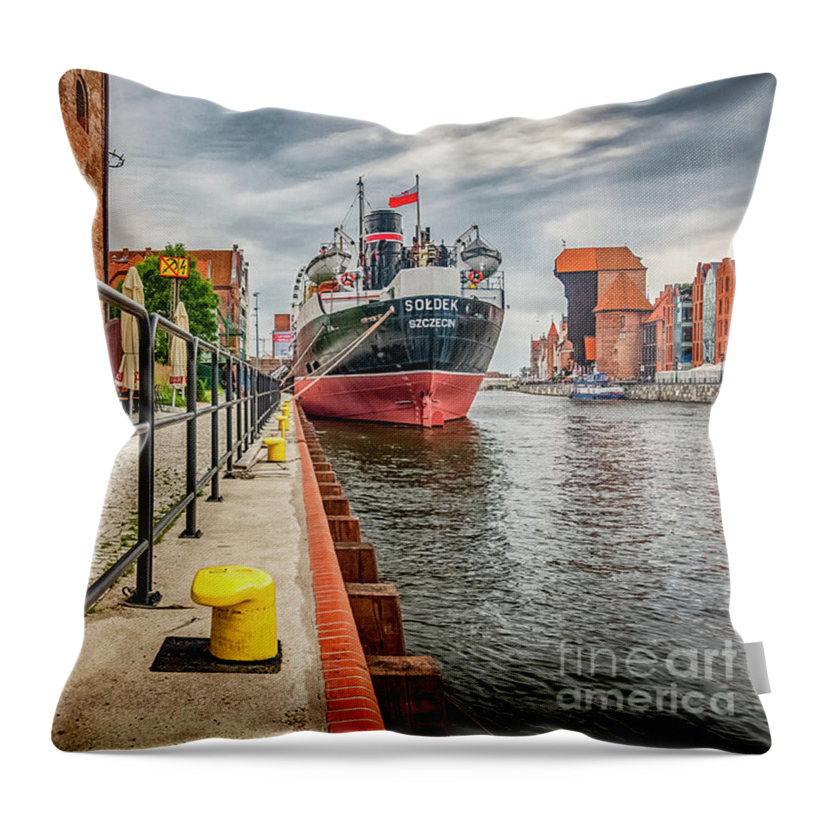 City Throw Pillow featuring the photograph Gdansk by Mariusz Talarek