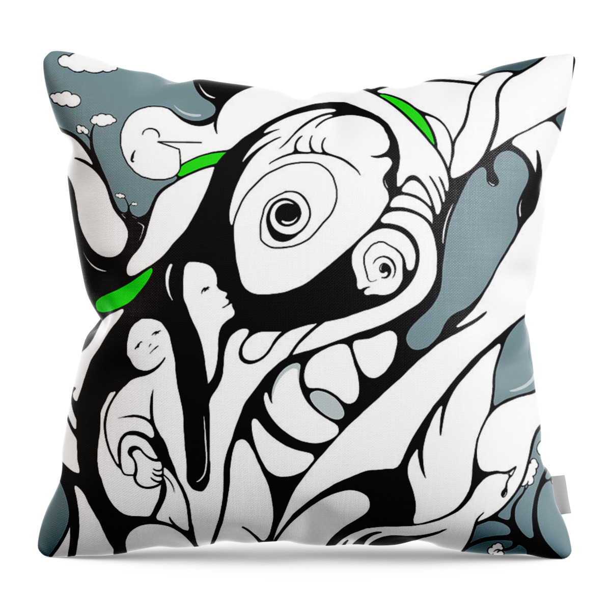Female Throw Pillow featuring the digital art Generations by Craig Tilley