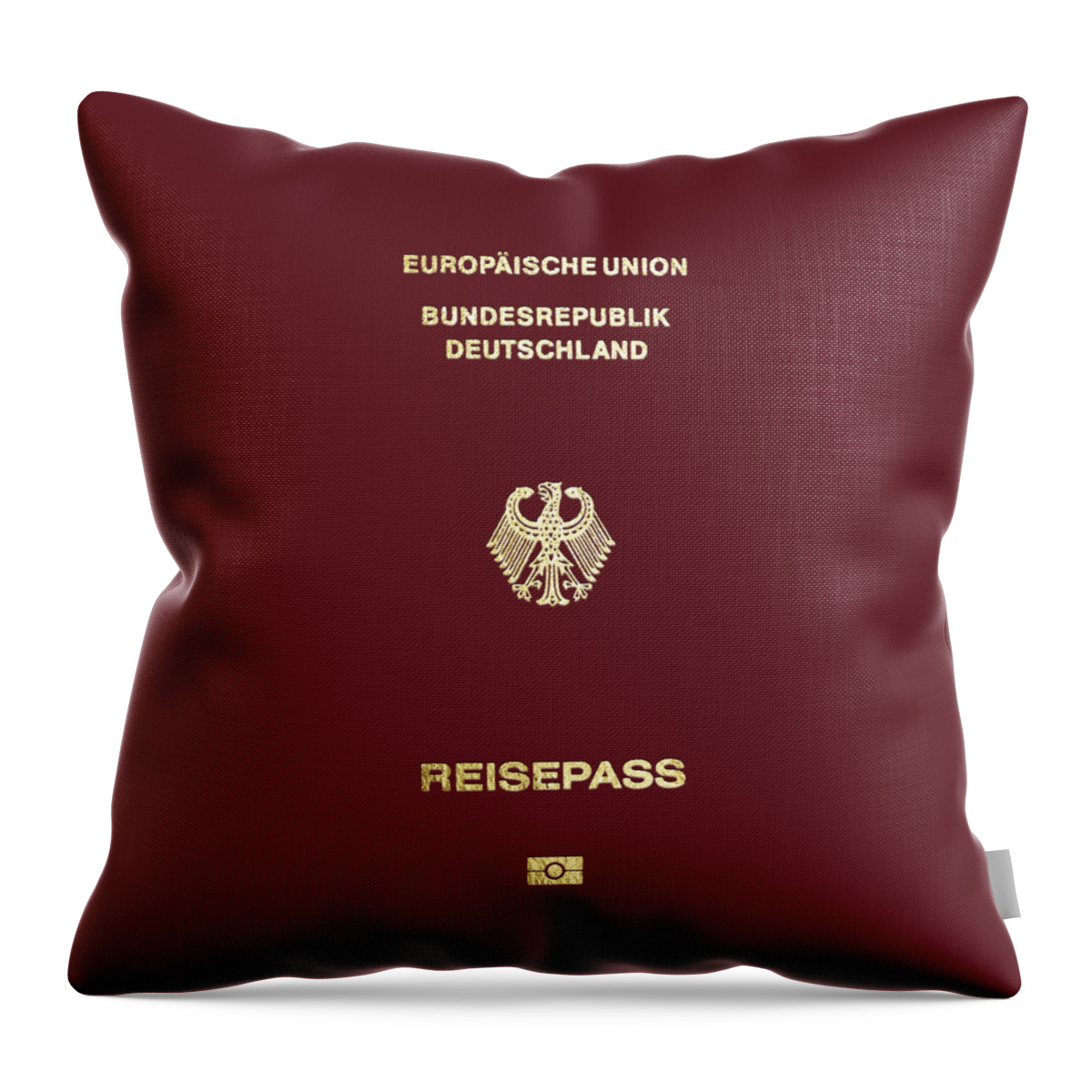 “passports” Collection Serge Averbukh Throw Pillow featuring the digital art German Passport Cover by Serge Averbukh