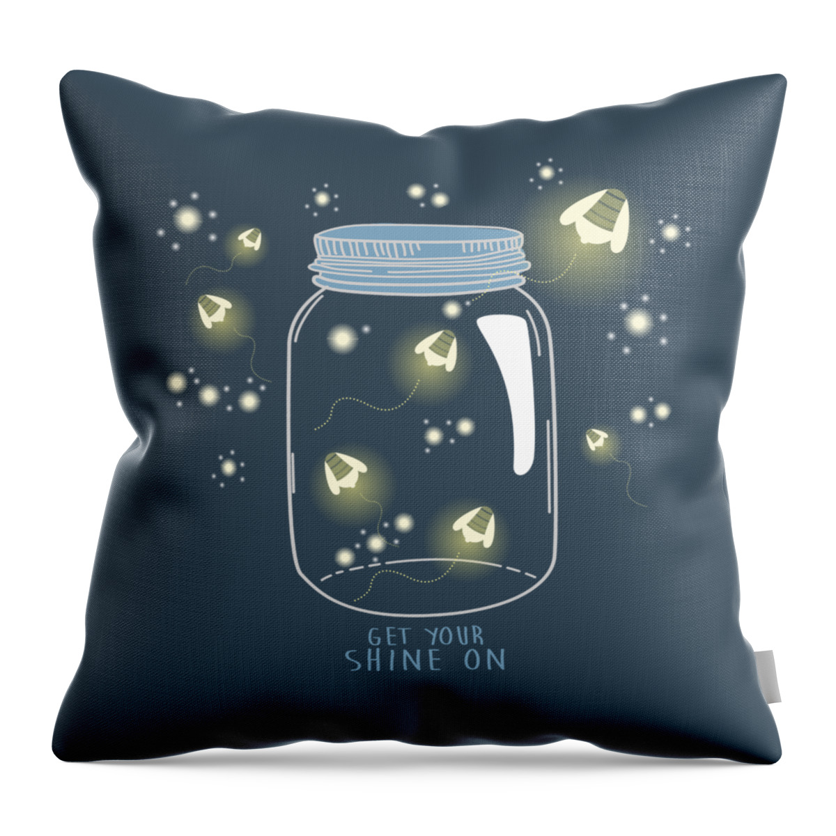 Get Your Shine On Throw Pillow featuring the digital art Get Your Shine On by Heather Applegate