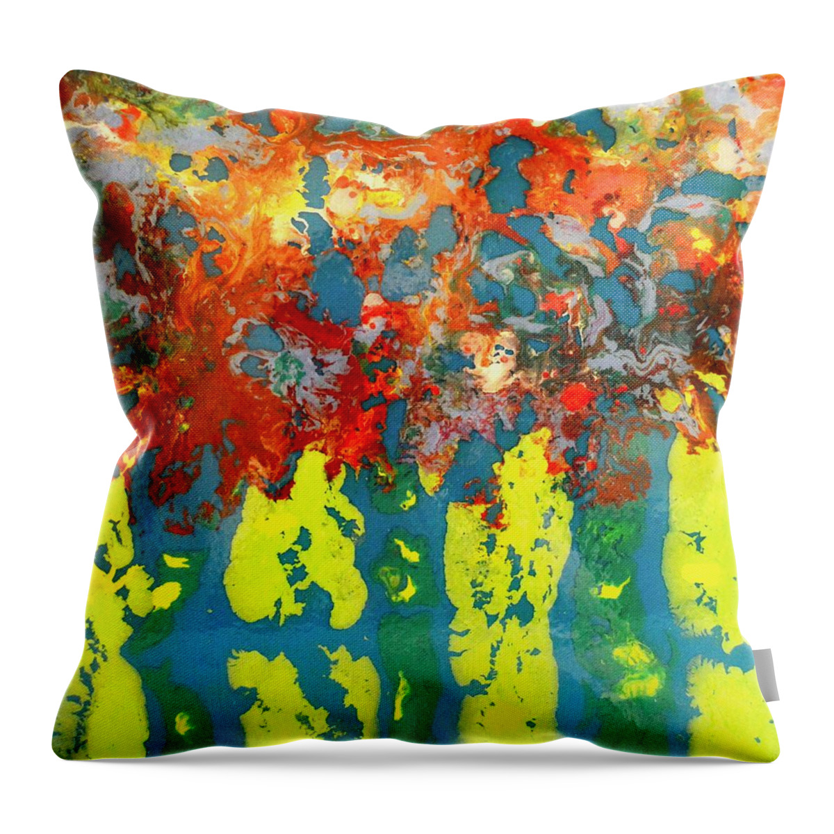 Ghost Throw Pillow featuring the mixed media Ghost Tree by MiMi Stirn