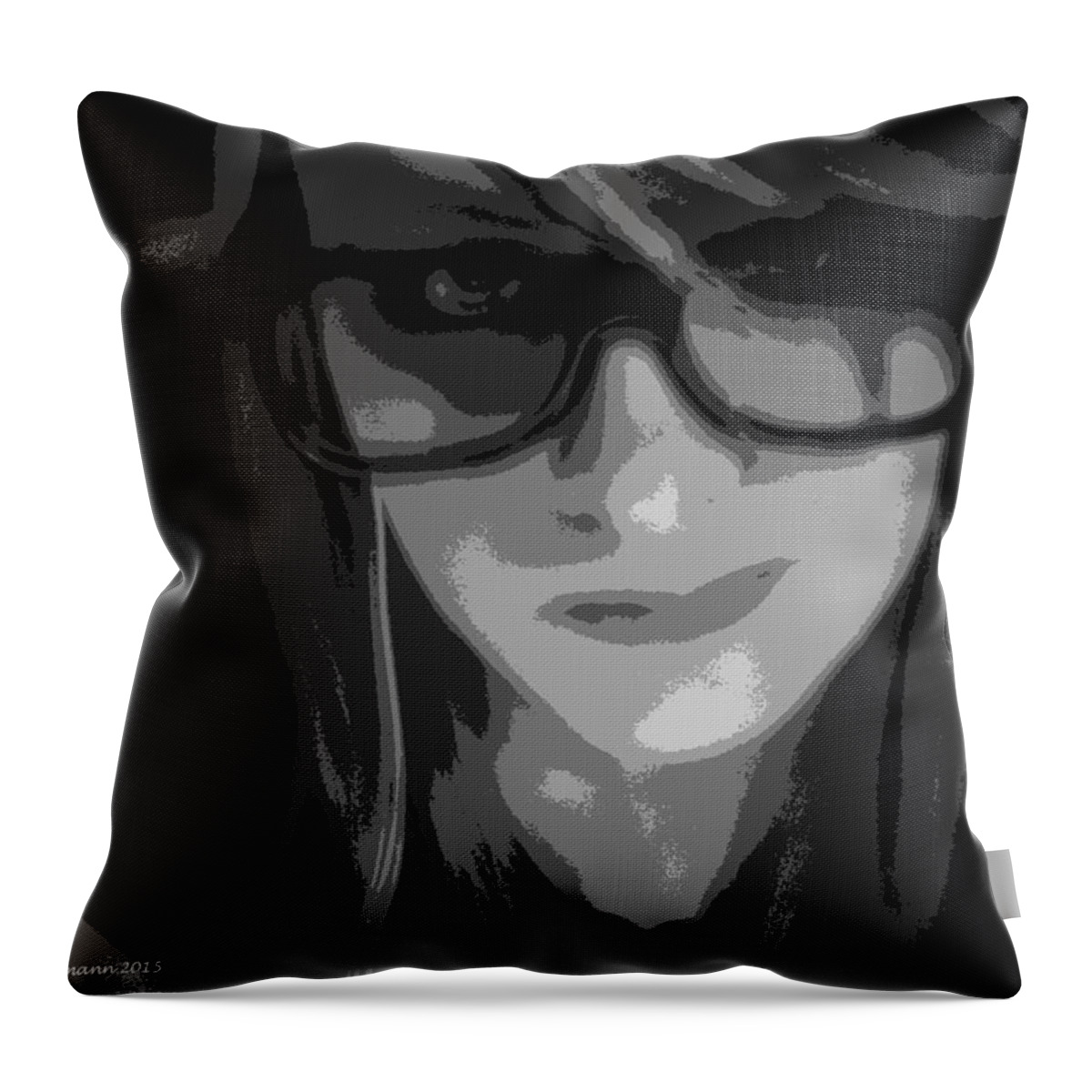  Throw Pillow featuring the photograph Girl by Michelle Hoffmann